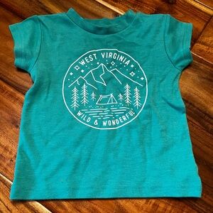 Baby West Virginia wild & wonderful t-shirt. Size 12 months